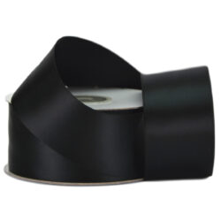 Double Face Satin Ribbon - 50mm x 25mts / Black -1