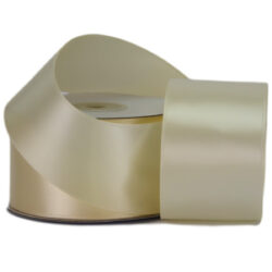 Double Face Satin Ribbon - 50mm x 25mts / Cream -1