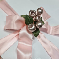 D/F Satin Ribbon w/Wired Edge - 50mm x 25mtr / Light Pink -1