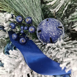 D/F Satin Ribbon w/Wired Edge - 50mm x 25mtr / Navy -1