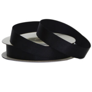 Single Face Satin Ribbon - 15mm x 25mts / Black -1