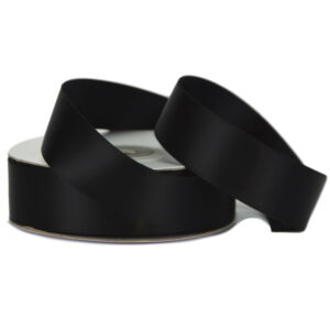 Single Face Satin Ribbon - 25mm x 25mts / Black -1