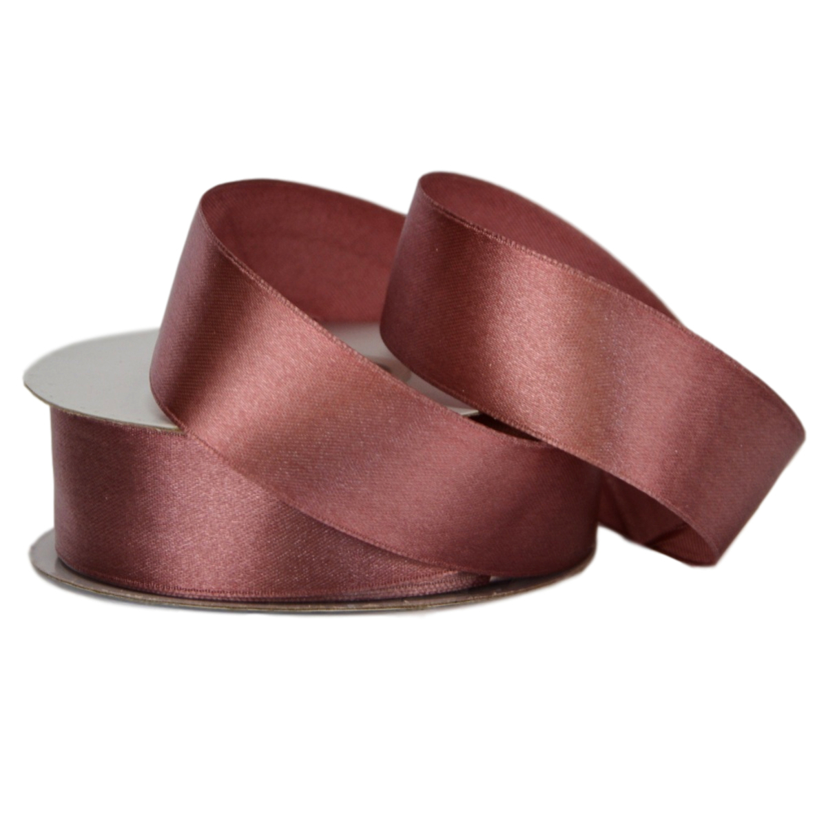 Single Face Satin Ribbon - 25mm x 25mts / Dusty Rose -1