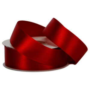 Single Face Satin Ribbon - 25mm x 25mts / Rouge (Red) -1