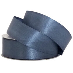 Single Face Satin - 25mm x 25mts / Steel Blue -1