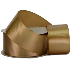 Single Face Satin Ribbon - 38mm x 25mts / Antique Gold -1