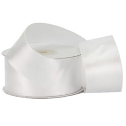 Single Face Satin Ribbon - 38mm x 25mts / White