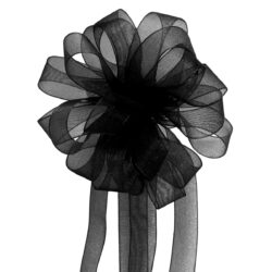 Woven Edge Organza Ribbon - 12mm x 50mts / Black