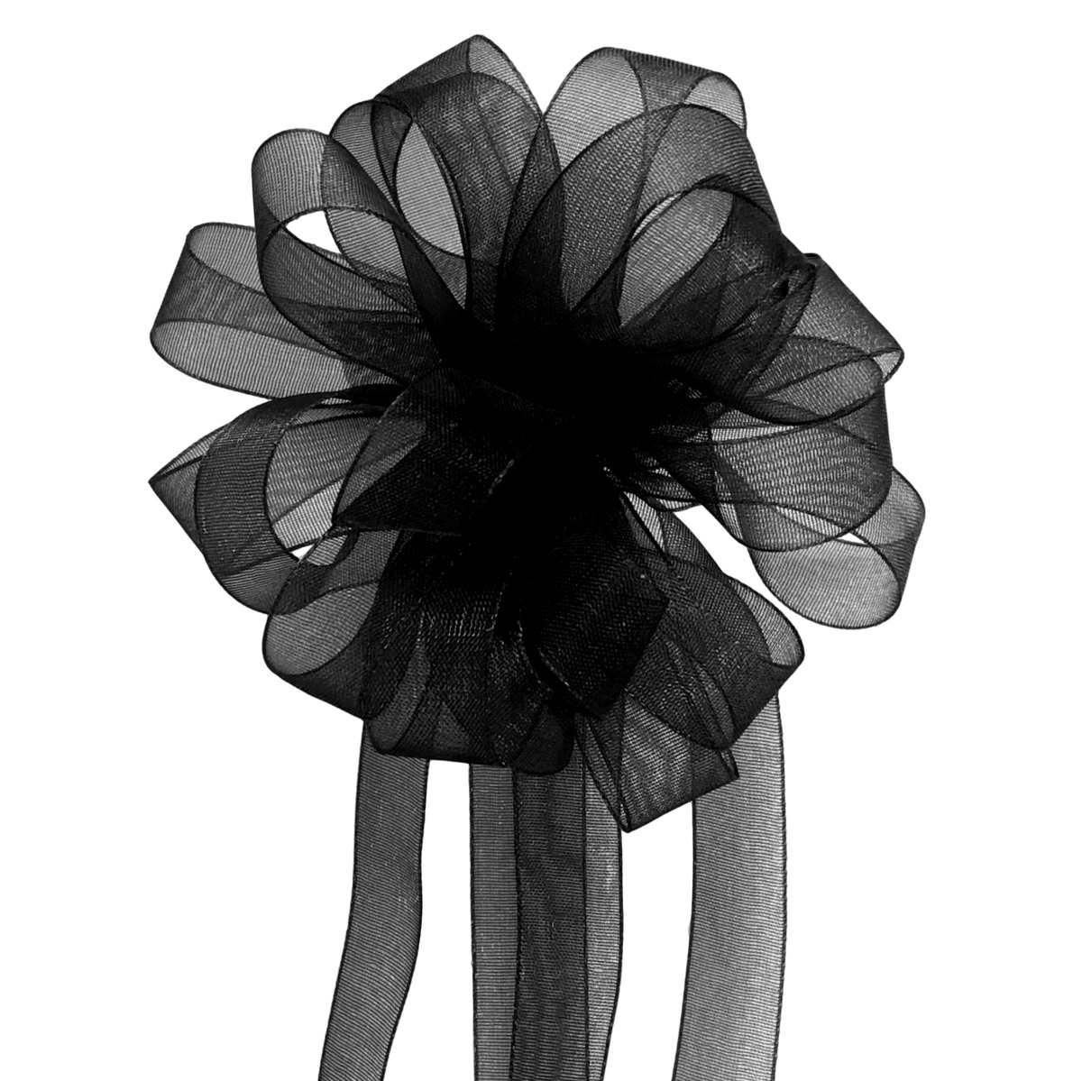 Woven Edge Organza Ribbon - 12mm x 50mts / Black