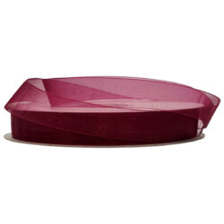 Woven Edge Organza Ribbon - 12mm x 50mts / Burgundy