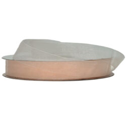 Woven Edge Organza Ribbon - 12mm x 50mts / Cream