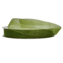 Woven Edge Organza Ribbon - 12mm x 50mts / Olive