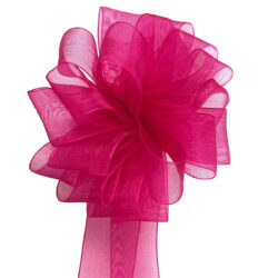 Woven Edge Organza Ribbon - 25mm x 50mts / Beauty (Magenta)