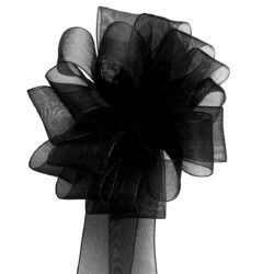 Woven Edge Organza Ribbon - 25mm x 50mts / Black