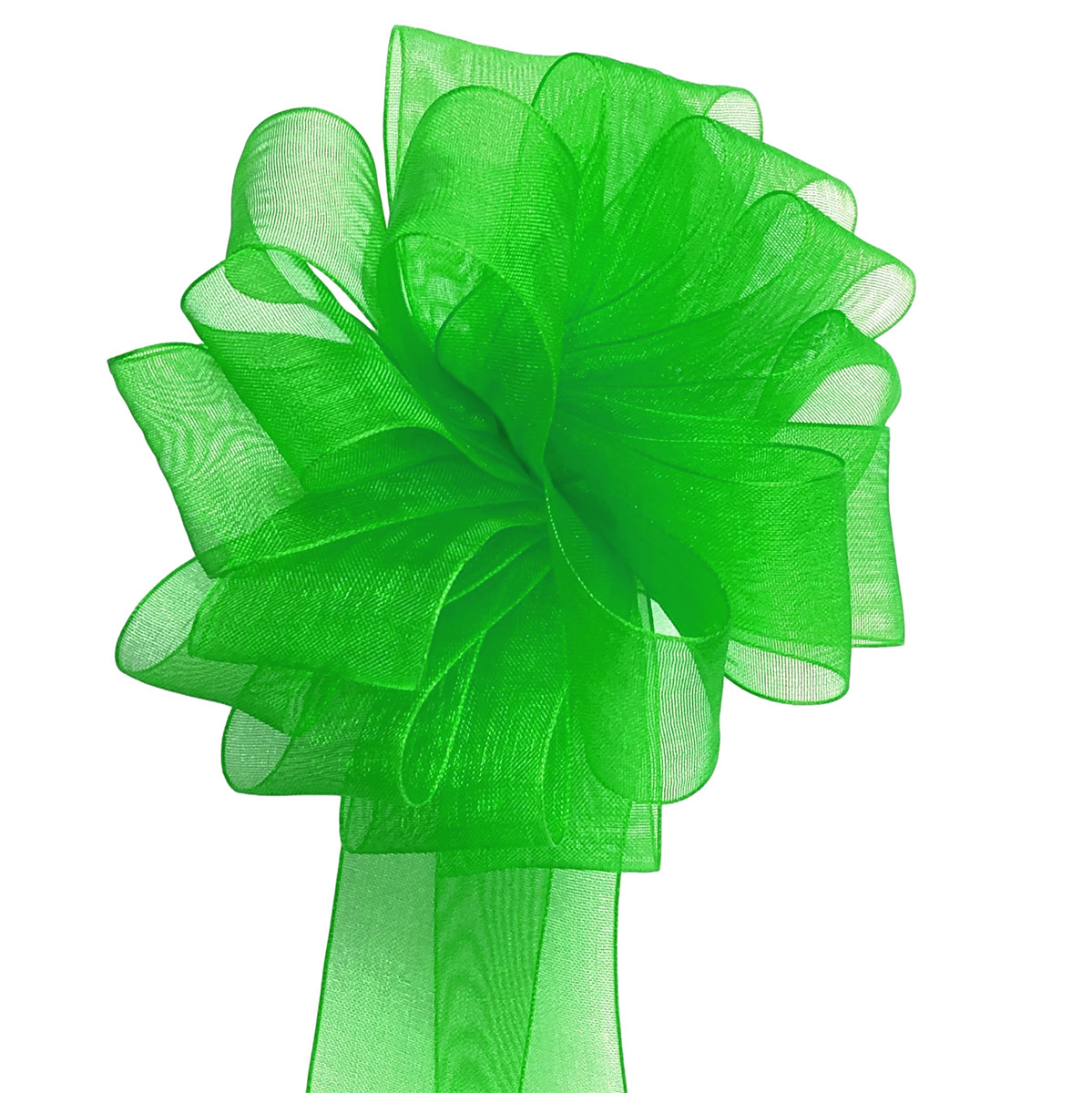 Woven Edge Organza Ribbon - 25mm x 50mts / Lime