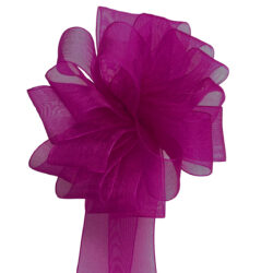Woven Edge Organza Ribbon - 25mm x 50mts / Purple