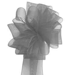 Woven Edge Organza Ribbon - 25mm x 50mts / Silver