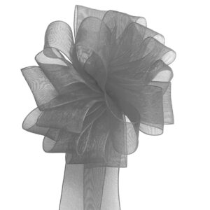 Woven Edge Organza Ribbon - 25mm x 50mts / Silver