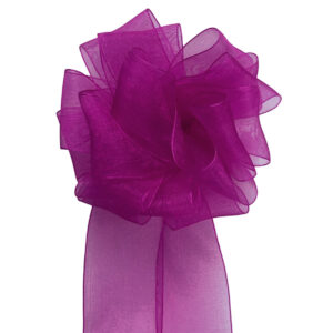 Woven Edge Organza Ribbon - 38mm x 50mts / Purple