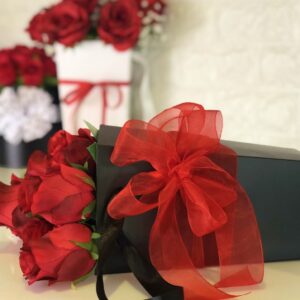 Woven Edge Organza Ribbon - 38mm x 50mts / Red
