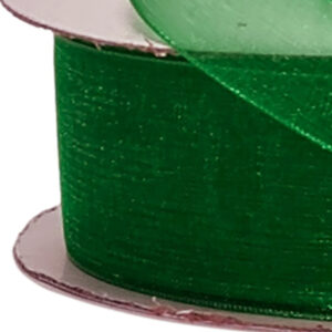 Woven Edge Organza Ribbon - 50mm x 50mts / Emerald