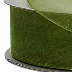 Woven Edge Organza Ribbon - 50mm x 50mts / Olive