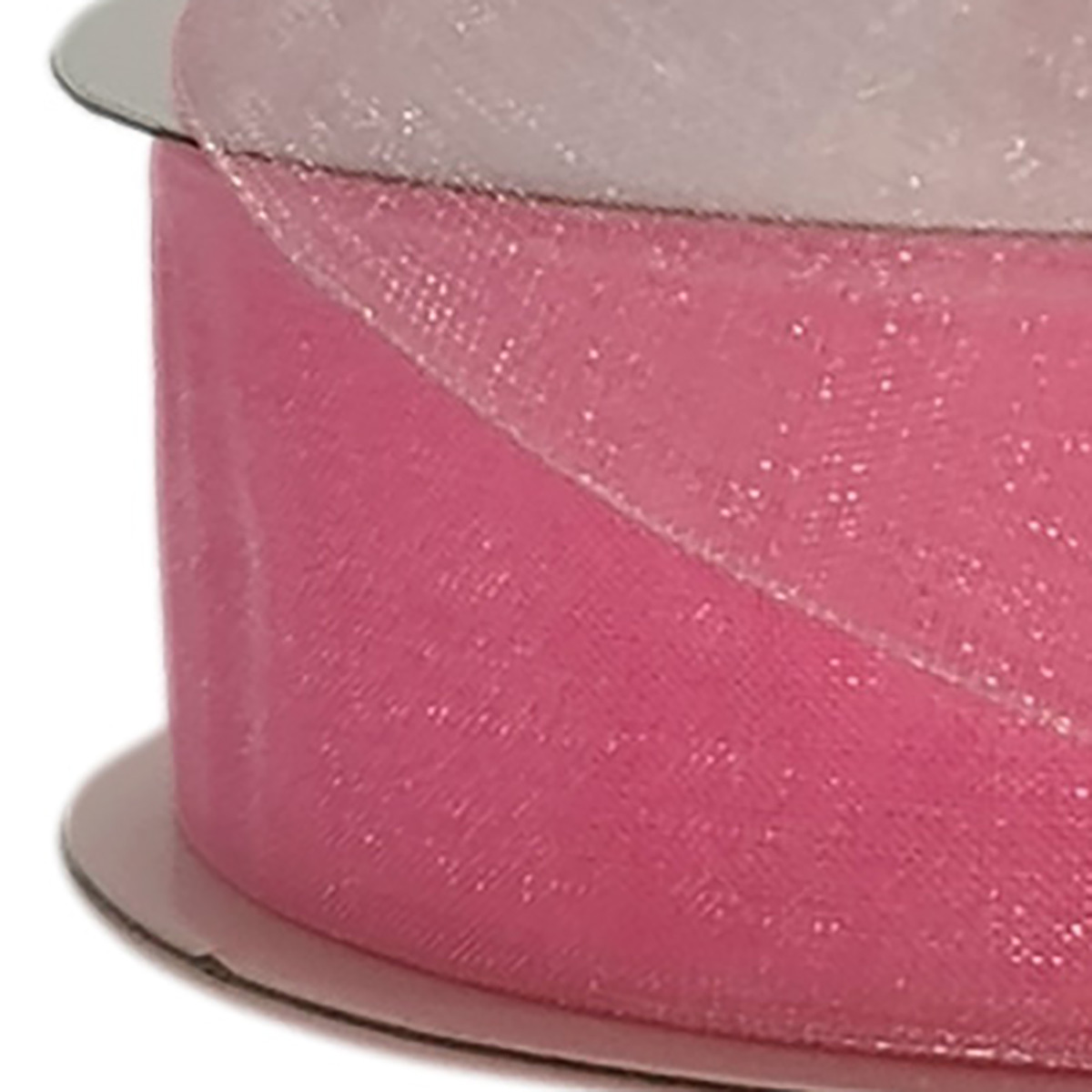 Woven Edge Organza Ribbon - 50mm x 50mts / Pink