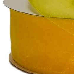 Woven Edge Organza Ribbon - 50mm x 50mts / Bright Yellow