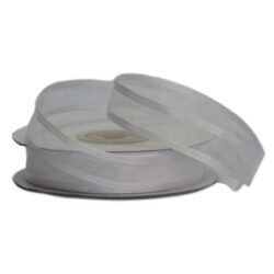 SATIN EDGE ORGANZA - 15mm x 25mtr - WHITE