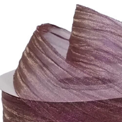 Crinkle Organza Ribbon - 38mm x 22.8mtr / Aubergine