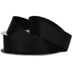 Grosgrain Ribbon - 25mm x 25mtr / Black
