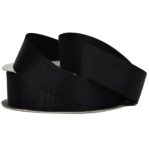 Grosgrain Ribbon - 25mm x 25mtr / Black