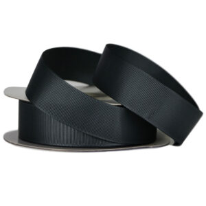 Grosgrain Ribbon - 25mm x 25mtr / Charcoal Grey