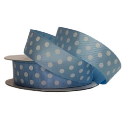 Polka Dot Grosgrain Ribbon - 25mm x 25mtr / Light Pink