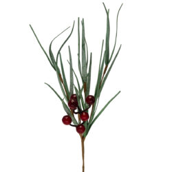 Eva Grass Pick w/Berries x 12 pcs - 15cmL
