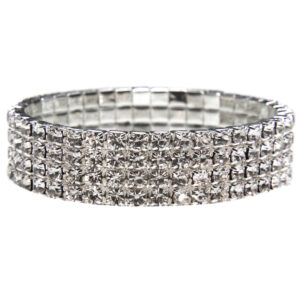 Corsage Bracelet / Diamanté 4 Rows