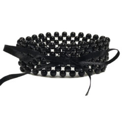 Pearl Corsage Bracelet / Black