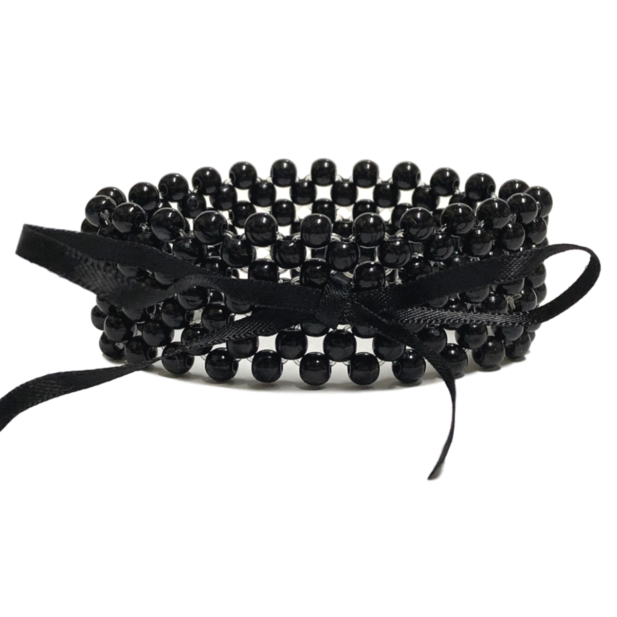 Pearl Corsage Bracelet / Black