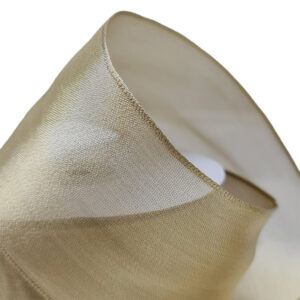 Shimmer Organza Ribbon w/Wired Edge - 63mm x 22.8mtrs / Gold -1