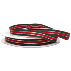 Grosgrain Traditional Stripe Ribbon - 10mm x 25mtrs