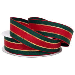 Grosgrain Traditional Stripe Ribbon - 25mm x 25mtrs
