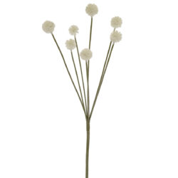 Artificial Billy Button Spray - 75cmL / White