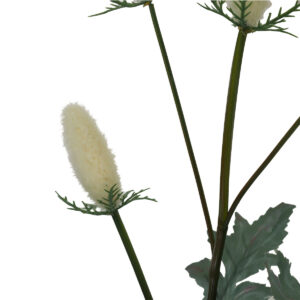 Artificial Furry Thistle Spray - 51cmL / White -1