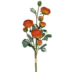 Artificial Ranunculus Bundle - 60cmL / Orange