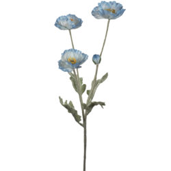 Field Poppy Spray - 56cmL / Light Blue