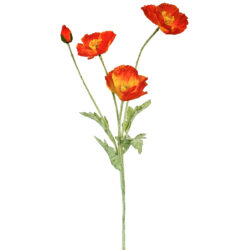 Field Poppy Spray - 56cmL / Orange