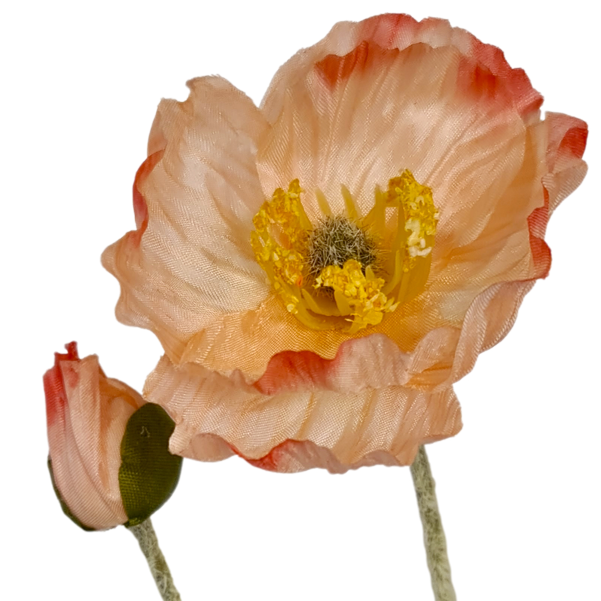 Field Poppy Spray - 56cmL / Peach - Image 2
