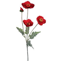 Field Poppy Spray - 56cmL / Red
