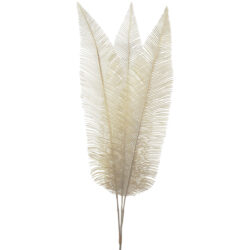Artificial Fern Leaf Bundle - 85cmL / White (Ivory)