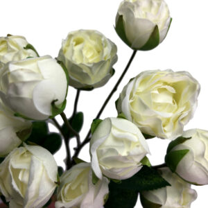 Mini Rose Spray x 3 - 65cm / White -1